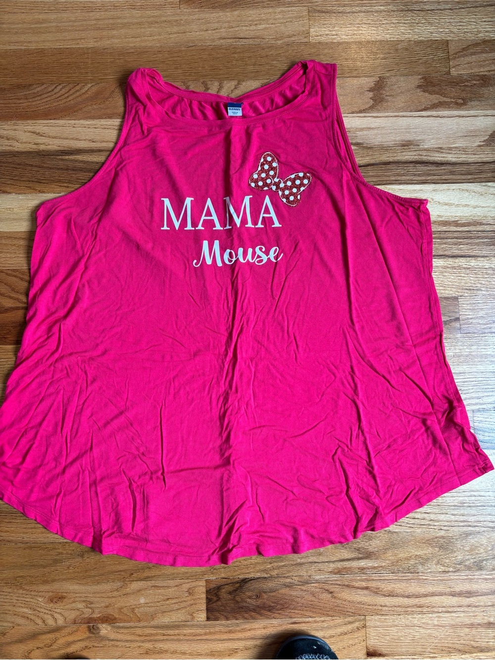 Old Navy Hot Pink "Mama Mouse" Tank Top 3x